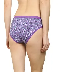 Multicoloured Cotton Printed Briefs For Women-thumb2