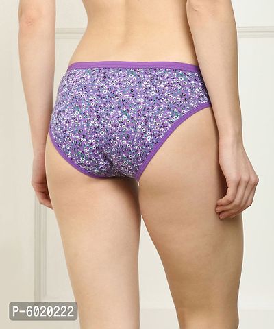 Multicoloured Cotton Printed Briefs For Women-thumb5