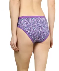 Multicoloured Cotton Printed Briefs For Women-thumb3