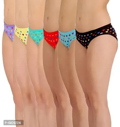 Multicoloured Cotton Printed Briefs For Women-thumb4