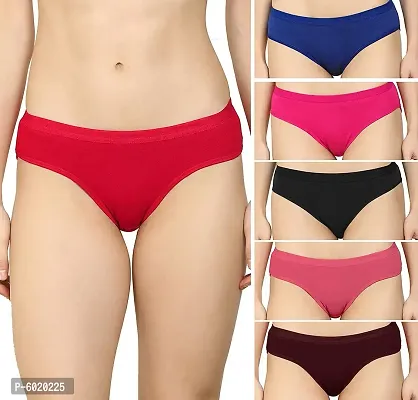 Women Cotton Silk Hipster Multicolor Panties Combo - Cotton (Pack Of 6) (Color : Red,Blue,Pink,Puple,Black,Maroon) (Pattern : Solid)
