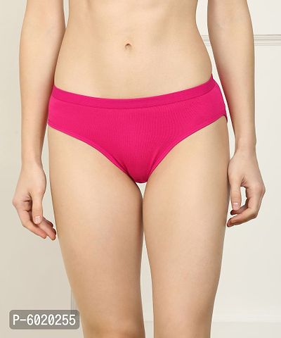 Women Cotton Silk Hipster Multicolor Panties Combo - Cotton (Pack Of 3) (Color : Red,Pink,Maroon) (Pattern : Solid)-thumb4