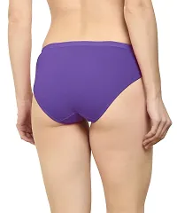 Women Cotton Silk Hipster Multicolor Panties Combo - Cotton (Pack Of 3) (Color : Blue,Purple,Maroon) (Pattern : Solid)-thumb4