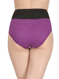 Multicolored Cotton Printed Brief For Women-thumb3