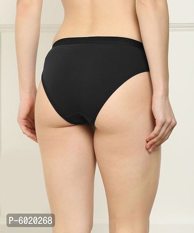 Women Cotton Silk Hipster Multicolor Panties Combo - Cotton (Pack Of 1) (Color : Black) (Pattern : Solid)-thumb3