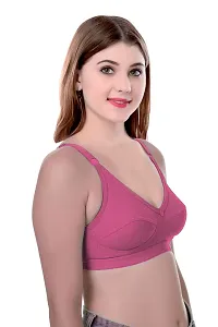 Women Cotton Non Padded Non-Wired Bra (Pack Of 1)(Assorted Color)-thumb1