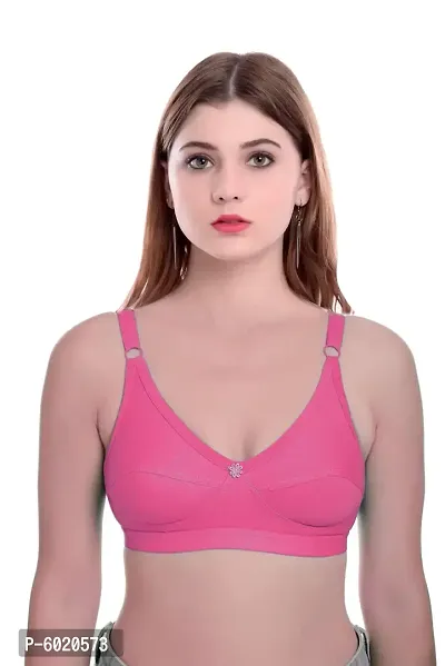Women Cotton Non Padded Non-Wired Bra (Pack Of 1)(Assorted Color)-thumb0
