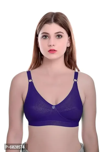 Women Cotton Non Padded Non-Wired Bra (Pack Of 1) (Assorted Color)