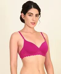 Elegant Cotton Self Design Non Padded Bras For Women-thumb1