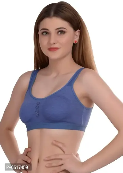 Elegant Cotton Self Design Non Padded Bras For Women-thumb3