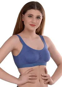 Elegant Cotton Self Design Non Padded Bras For Women-thumb1