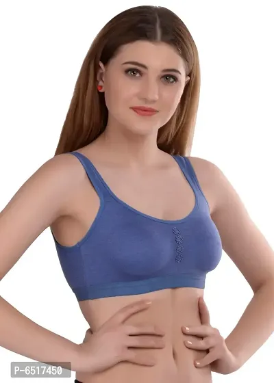 Elegant Cotton Self Design Non Padded Bras For Women-thumb2