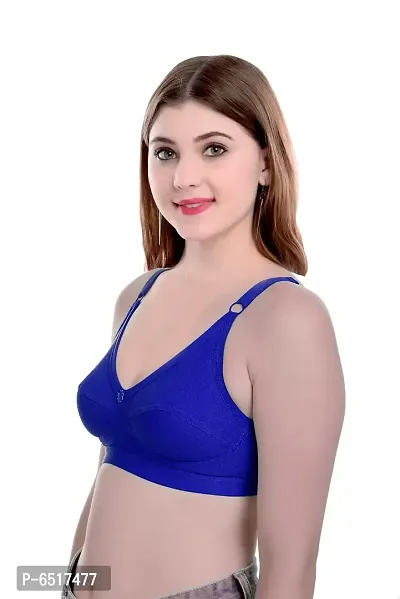 Elegant Cotton Self Design Non Padded Bras For Women (Assorted Color)-thumb2