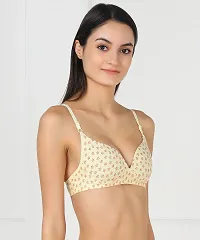 Elegant Cotton Self Design Non Padded Bras For Women-thumb1