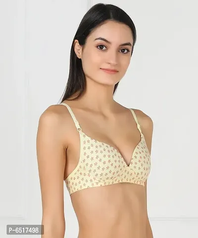 Elegant Cotton Self Design Non Padded Bras For Women-thumb2