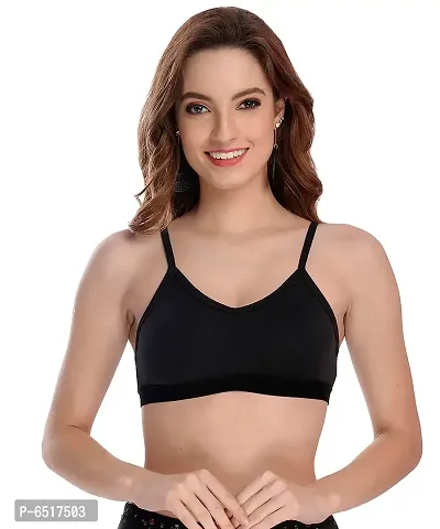 Elegant Cotton Self Design Non Padded Bras For Women-thumb0