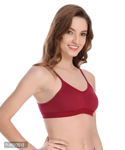 Elegant Cotton Self Design Non Padded Bras For Women- Pack Of 3-thumb2