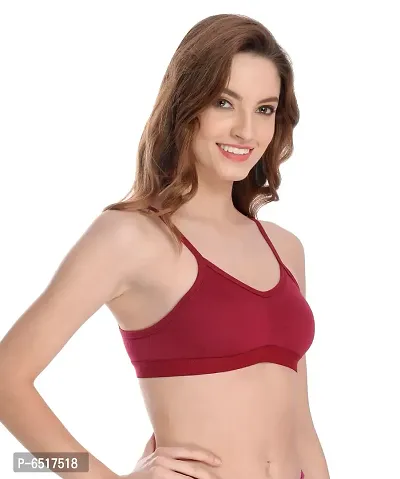 Elegant Cotton Self Design Non Padded Bras For Women- Pack Of 2-thumb2