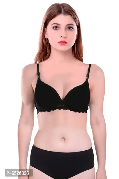 Stylish Cotton Self Pattern Lingerie Set For Women-thumb5