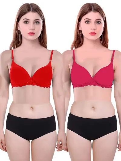 Stylish Bra And Panty Set For Women Pack Of 2