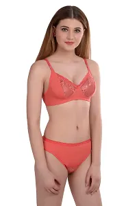 Stylish Cotton Self Pattern Lingerie Set For Women-thumb2