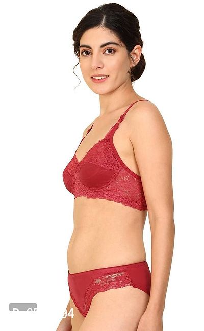 Stylish Cotton Self Pattern Lingerie Set For Women-thumb3