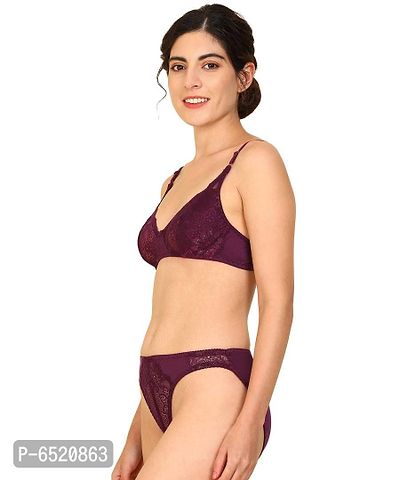 Stylish Cotton Self Pattern Lingerie Set For Women- Pack Of 2-thumb3