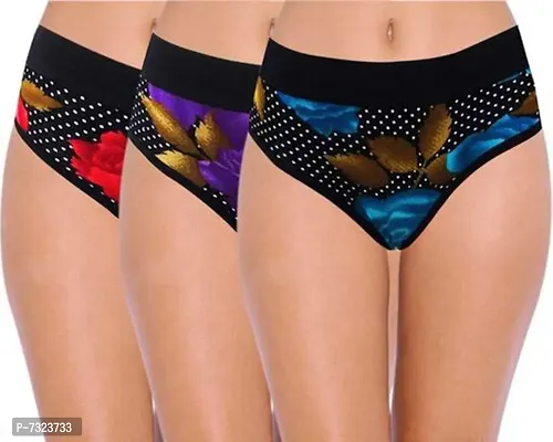 Buy Women Cotton Silk Hipster Multicolor Panties Combo -100% Cotton Pack of  3 Online In India At Discounted Prices