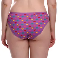 Women Cotton Silk Hipster Multicolor Panties Combo  Cotton ( Pack of 6 ) ( Color : PurpleRedBlueYellowGreenBlack ) ( Pattern : Solid ) ( Size : M )-thumb3