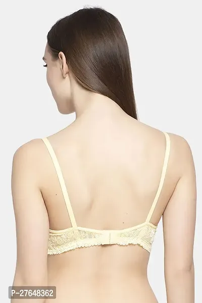 Stylish Yellow Cotton Solid Bras For Women-thumb4