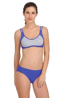 Arousy Women's Bra Panty Set Blue-thumb1