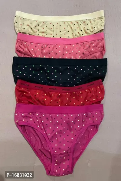 Women Cotton Silk Hipster Multicolor Panties Combo  Cotton ( Pack of 6 ) ( Color : RedPinkBlueOrangeYellow ) ( Pattern : Solid ) ( Size : M )-thumb0