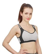 Arousy Women?s Cotton Gym Sports Bra|Gym Bra|Yoga Bra|Running Bra|Teenage Bra|Sports Bra Combo (Pack of 2) (Color : Black,Pink) (Size : 32)-thumb1