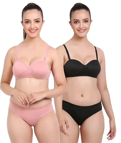 Stylish Bra And Panty Set For Women Pack Of 2