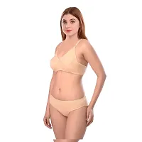 Beach Curve-Women's Cotton Bra Panty Set for Women Lingerie Set Sexy Honeymoon Undergarments (Color : Brown)(Pack of 1)(Size :34) Model No : Ruchi SSet-thumb2