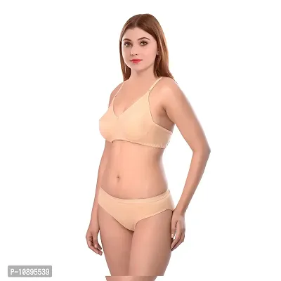 Beach Curve-Women's Cotton Bra Panty Set for Women Lingerie Set Sexy Honeymoon Undergarments (Color : Brown)(Pack of 1)(Size :34) Model No : Ruchi SSet-thumb3