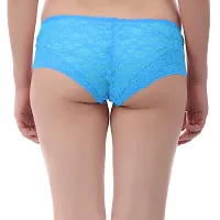 Beach Curve- Women Net Silk Hipster Multicolor Panties Combo  Net ( Pack of 3 ) ( Color : BlueBrownMaroon ) ( Pattern : Solid ) ( Size : M )-thumb3