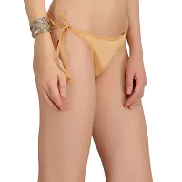 AROUSY Stretchy Satin Sexy Panty Set, Soft Shiny Beachwear Set, Swimwear Bikini-thumb1