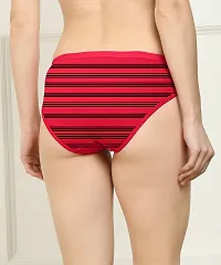 Beach Curve- Women Cotton Silk Hipster Multicolor Panties Combo  Cotton ( Pack of 6 ) ( Color : RedBluePinkBlackBlueGrey ) ( Pattern : Solid ) ( Size : M )-thumb2