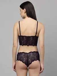 Trendy Net Bra And Panty Set For Women-thumb1