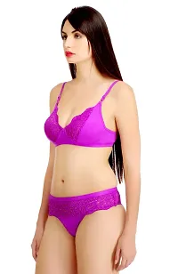 Arousy Women's Bra Panty Set Purple-thumb3