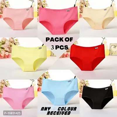 Beach Curve- Women Cotton Silk Hipster Multicolor Panties Combo  Cotton ( Pack of 1 ) ( Color : 3 ) ( Pattern : Solid ) ( Size : M )-thumb0