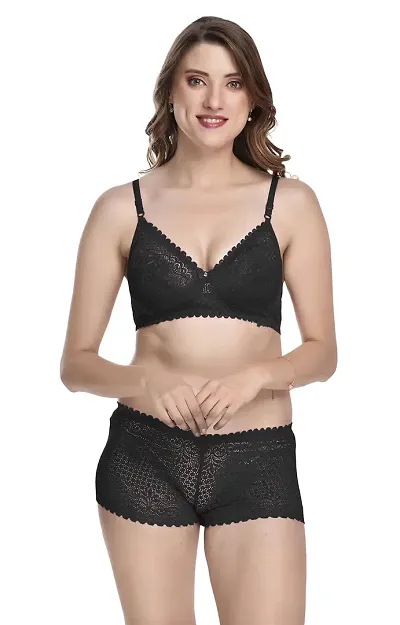Buy Stylish Fancy Designer Net Bra And Panty Set For Women Pack Of 1 Online  In India At Discounted Prices