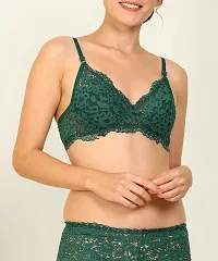 Beach Curve-Women's Net Bra Panty Set for Women Lingerie Set Sexy Honeymoon Undergarments (Color : Green)(Pack of 1)(Size :36) Model No : Net SSet-thumb4