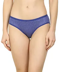 Stylish Cotton Silk Self Pattern Briefs For Women- Pack Of 12-thumb1