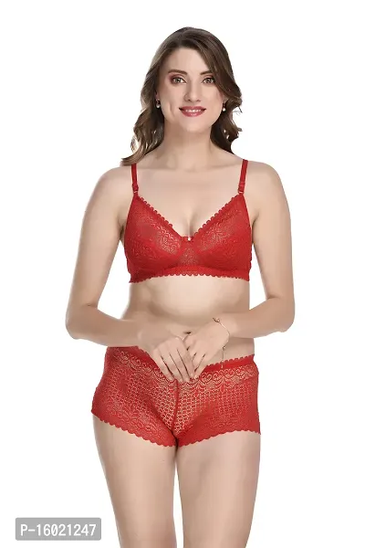 Buy Stylish Fancy Net Bra Panty Set For Women Pack Of 1 Online In