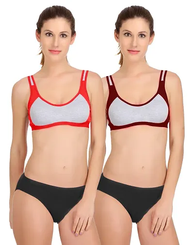 Stylish Bra And Panty Set For Women Pack Of 2