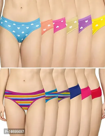 Beach Curve Women Cotton Silk Hipster Multicolor Panties Combo -100% Cotton ( Pack of 12 ) ( Color : Yellow,Beige,Orange,Blue,Pink,Purple,Orange,Green,Purple,Red,Blue,Pink )