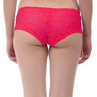 Beach Curve- Women Net Silk Hipster Multicolor Panties Combo  Net ( Pack of 3 ) ( Color : RedBlueBrown ) ( Pattern : Solid ) ( Size : M )-thumb3