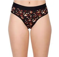 Women Cotton Silk Hipster Multicolor Panties Combo  Cotton ( Pack of 3 ) ( Color : BlackRedMaroon ) ( Pattern : Solid ) ( Size : M )-thumb2